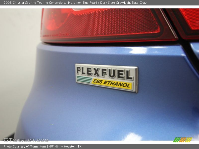 Marathon Blue Pearl / Dark Slate Gray/Light Slate Gray 2008 Chrysler Sebring Touring Convertible