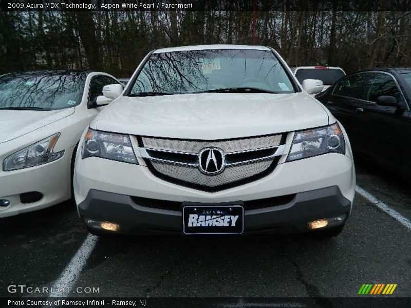 Aspen White Pearl / Parchment 2009 Acura MDX Technology