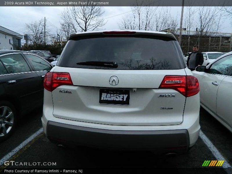 Aspen White Pearl / Parchment 2009 Acura MDX Technology