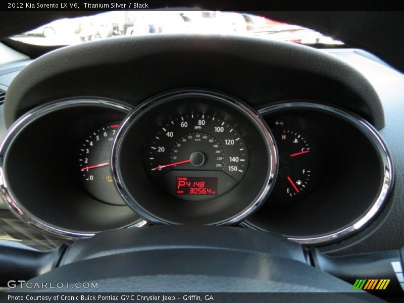 Titanium Silver / Black 2012 Kia Sorento LX V6