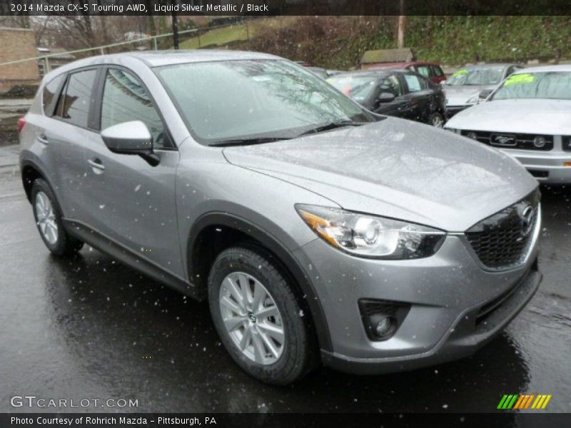 Liquid Silver Metallic / Black 2014 Mazda CX-5 Touring AWD