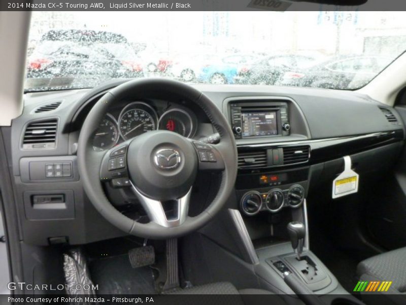 Liquid Silver Metallic / Black 2014 Mazda CX-5 Touring AWD