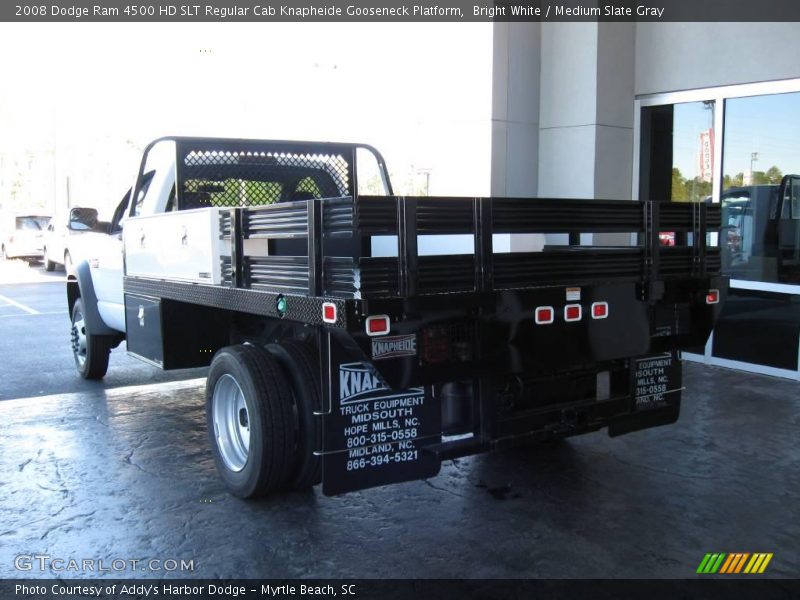 Bright White / Medium Slate Gray 2008 Dodge Ram 4500 HD SLT Regular Cab Knapheide Gooseneck Platform