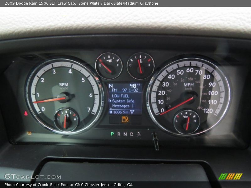  2009 Ram 1500 SLT Crew Cab SLT Crew Cab Gauges