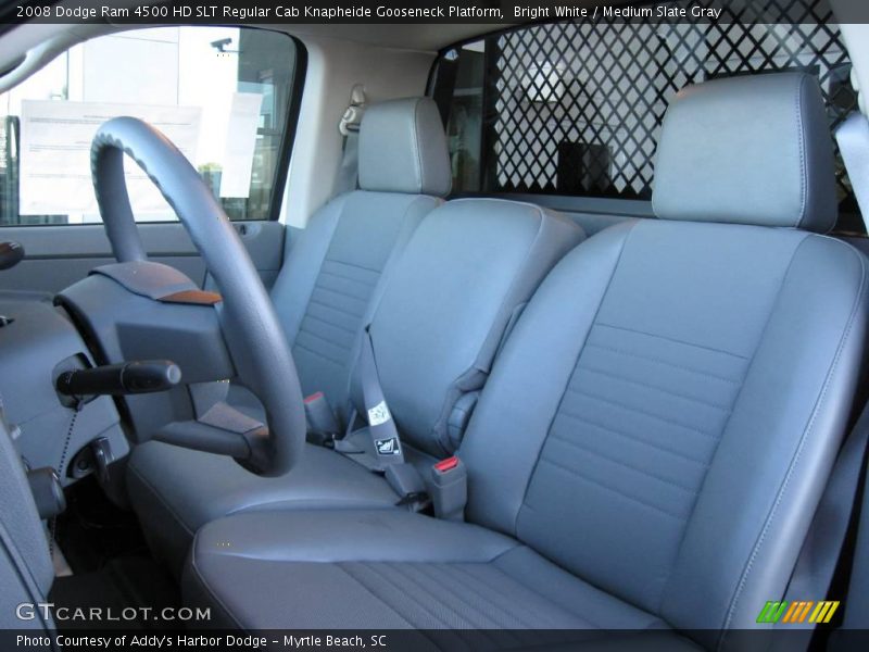 Bright White / Medium Slate Gray 2008 Dodge Ram 4500 HD SLT Regular Cab Knapheide Gooseneck Platform
