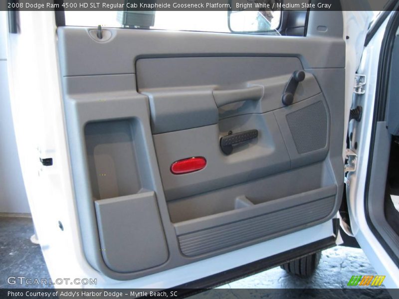 Bright White / Medium Slate Gray 2008 Dodge Ram 4500 HD SLT Regular Cab Knapheide Gooseneck Platform