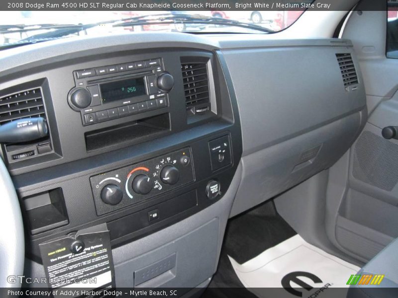 Bright White / Medium Slate Gray 2008 Dodge Ram 4500 HD SLT Regular Cab Knapheide Gooseneck Platform
