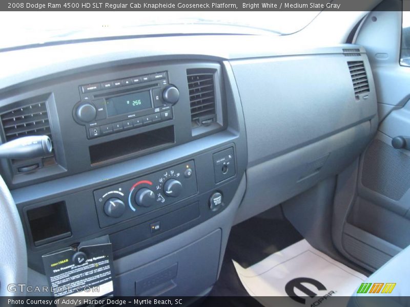 Bright White / Medium Slate Gray 2008 Dodge Ram 4500 HD SLT Regular Cab Knapheide Gooseneck Platform