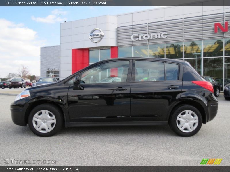 Super Black / Charcoal 2012 Nissan Versa 1.8 S Hatchback