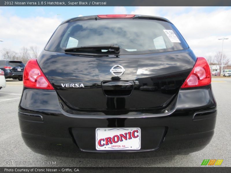 Super Black / Charcoal 2012 Nissan Versa 1.8 S Hatchback