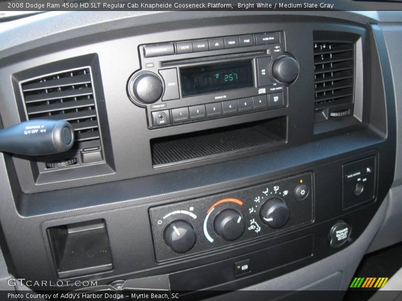 Bright White / Medium Slate Gray 2008 Dodge Ram 4500 HD SLT Regular Cab Knapheide Gooseneck Platform