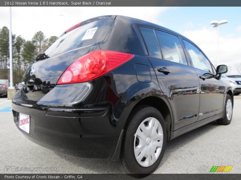 Super Black / Charcoal 2012 Nissan Versa 1.8 S Hatchback