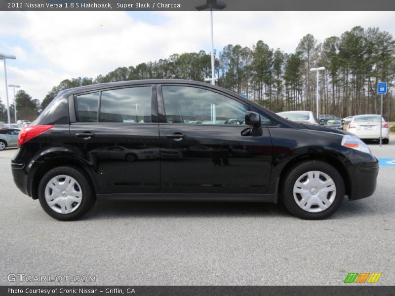 Super Black / Charcoal 2012 Nissan Versa 1.8 S Hatchback