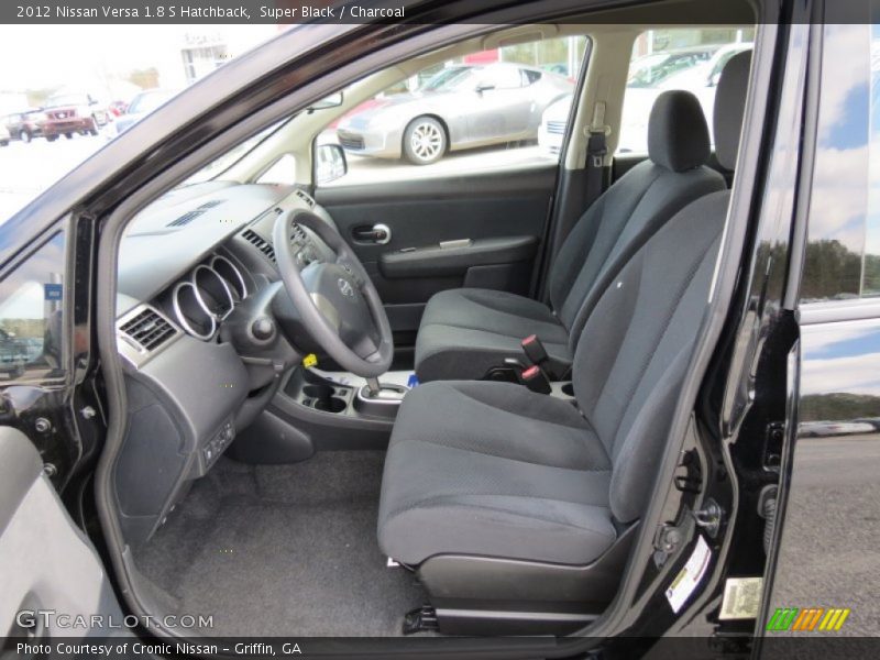 Super Black / Charcoal 2012 Nissan Versa 1.8 S Hatchback