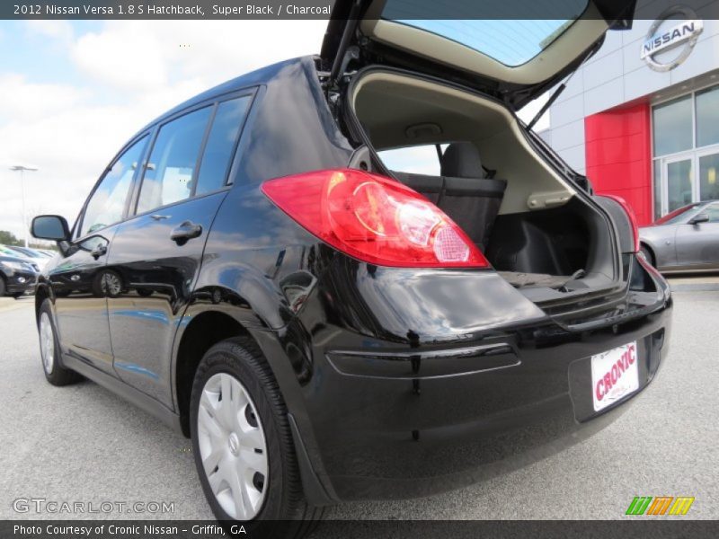 Super Black / Charcoal 2012 Nissan Versa 1.8 S Hatchback