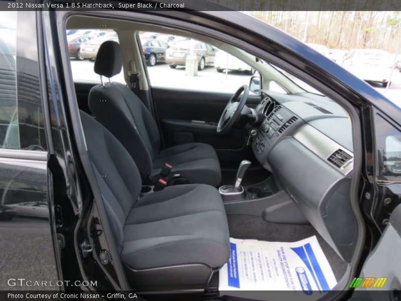 Super Black / Charcoal 2012 Nissan Versa 1.8 S Hatchback
