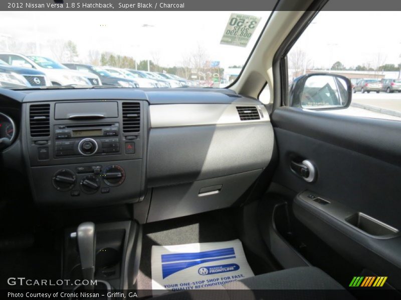Super Black / Charcoal 2012 Nissan Versa 1.8 S Hatchback