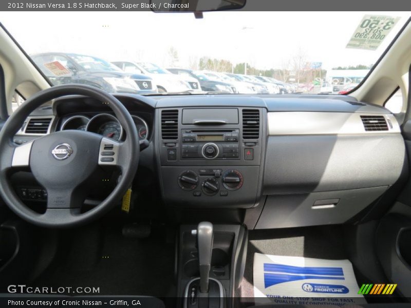 Super Black / Charcoal 2012 Nissan Versa 1.8 S Hatchback