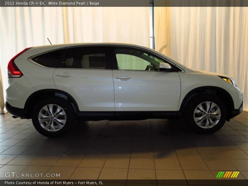 White Diamond Pearl / Beige 2013 Honda CR-V EX