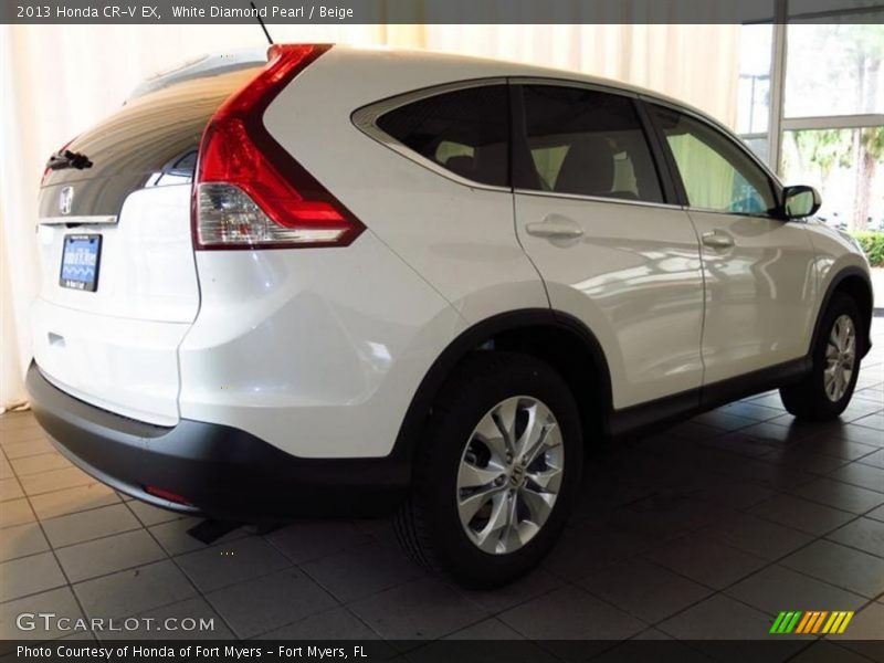 White Diamond Pearl / Beige 2013 Honda CR-V EX