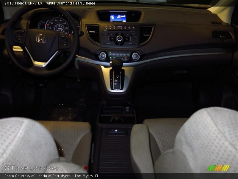 White Diamond Pearl / Beige 2013 Honda CR-V EX