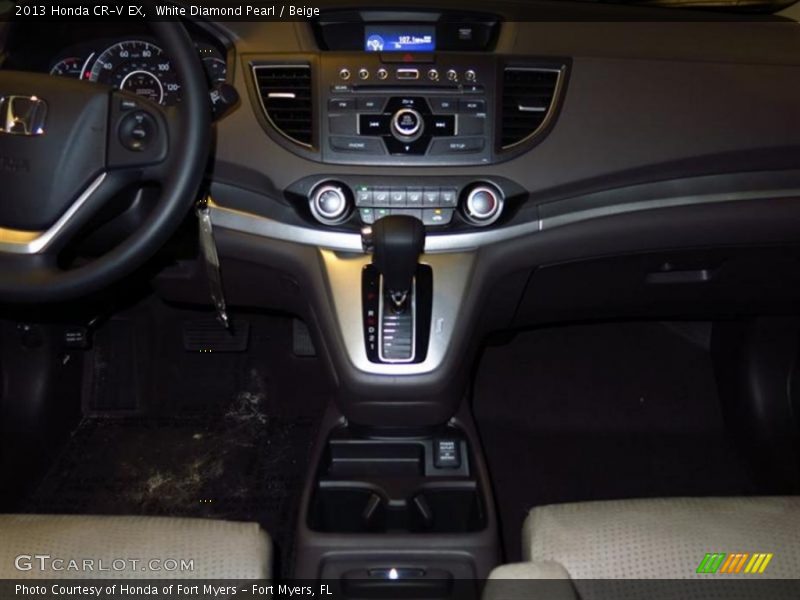 White Diamond Pearl / Beige 2013 Honda CR-V EX