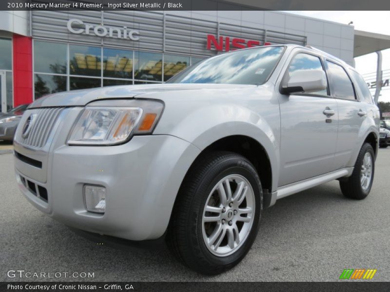 Ingot Silver Metallic / Black 2010 Mercury Mariner I4 Premier