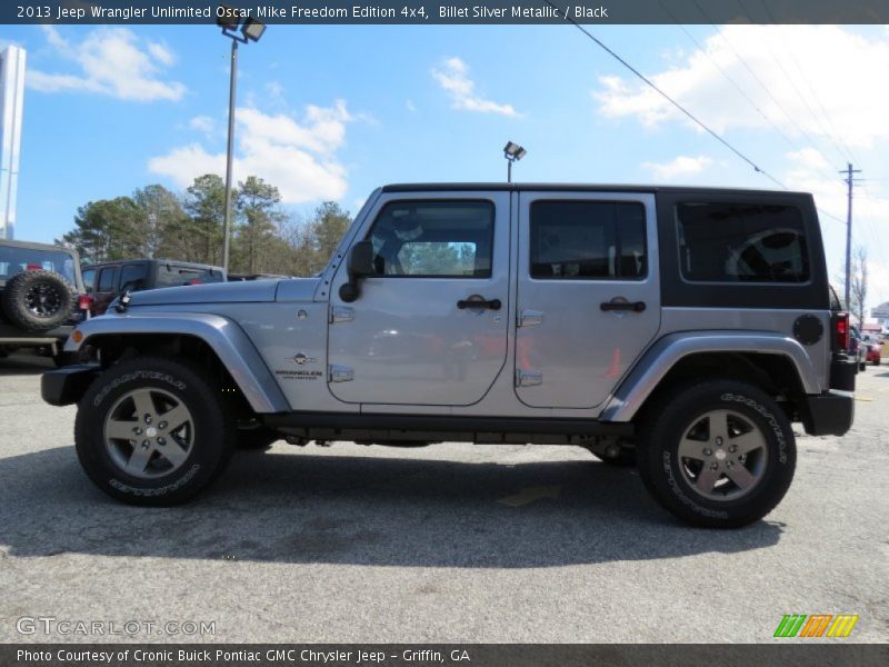 Billet Silver Metallic / Black 2013 Jeep Wrangler Unlimited Oscar Mike Freedom Edition 4x4