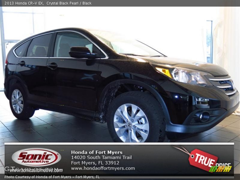 Crystal Black Pearl / Black 2013 Honda CR-V EX