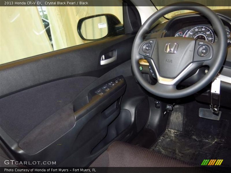 Crystal Black Pearl / Black 2013 Honda CR-V EX