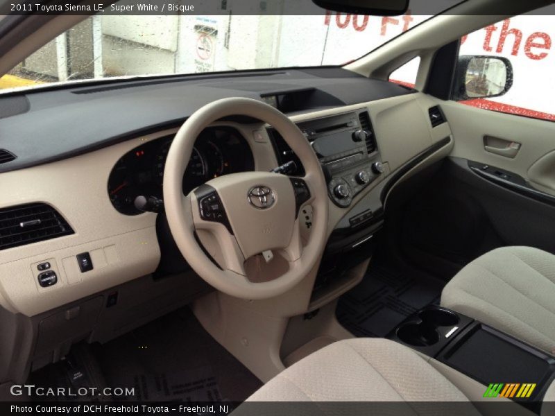 Super White / Bisque 2011 Toyota Sienna LE