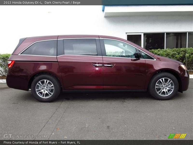 Dark Cherry Pearl / Beige 2013 Honda Odyssey EX-L