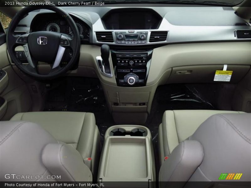 Dark Cherry Pearl / Beige 2013 Honda Odyssey EX-L