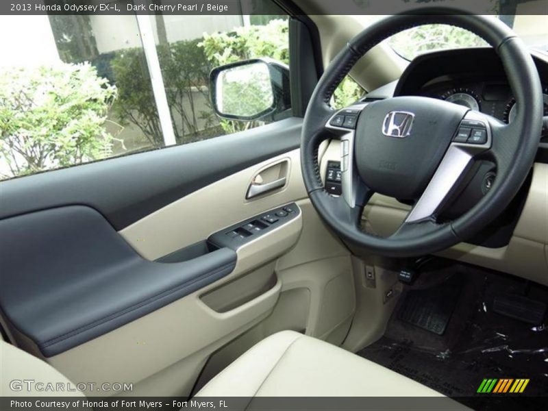 Dark Cherry Pearl / Beige 2013 Honda Odyssey EX-L