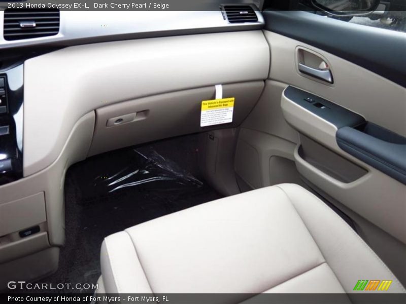 Dark Cherry Pearl / Beige 2013 Honda Odyssey EX-L