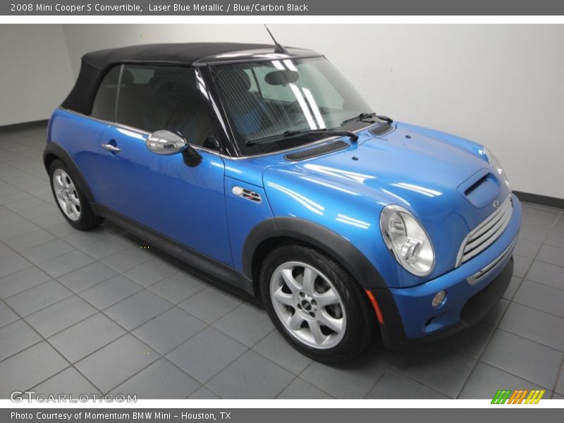 Laser Blue Metallic / Blue/Carbon Black 2008 Mini Cooper S Convertible