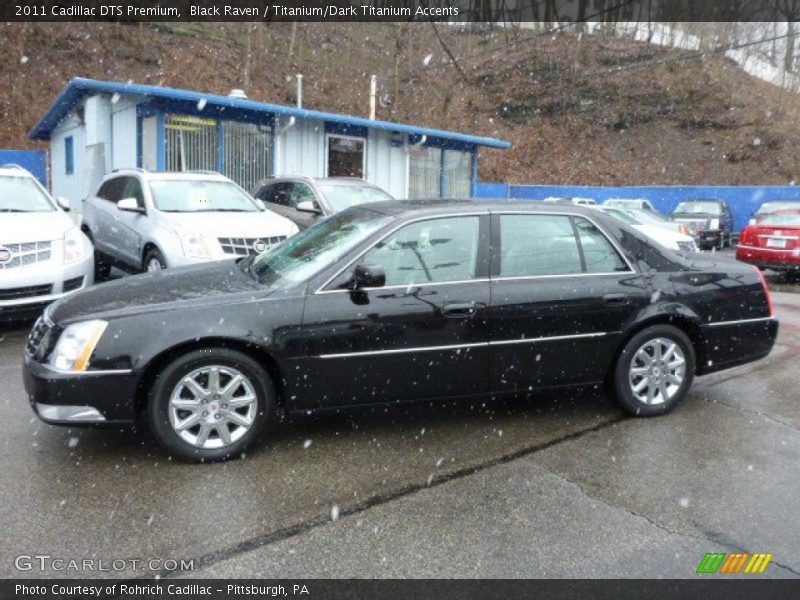 Black Raven / Titanium/Dark Titanium Accents 2011 Cadillac DTS Premium