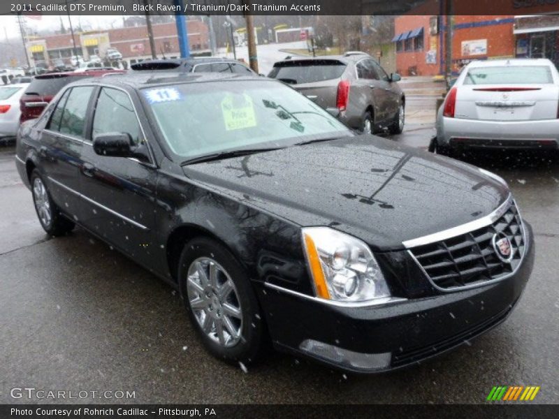 Black Raven / Titanium/Dark Titanium Accents 2011 Cadillac DTS Premium