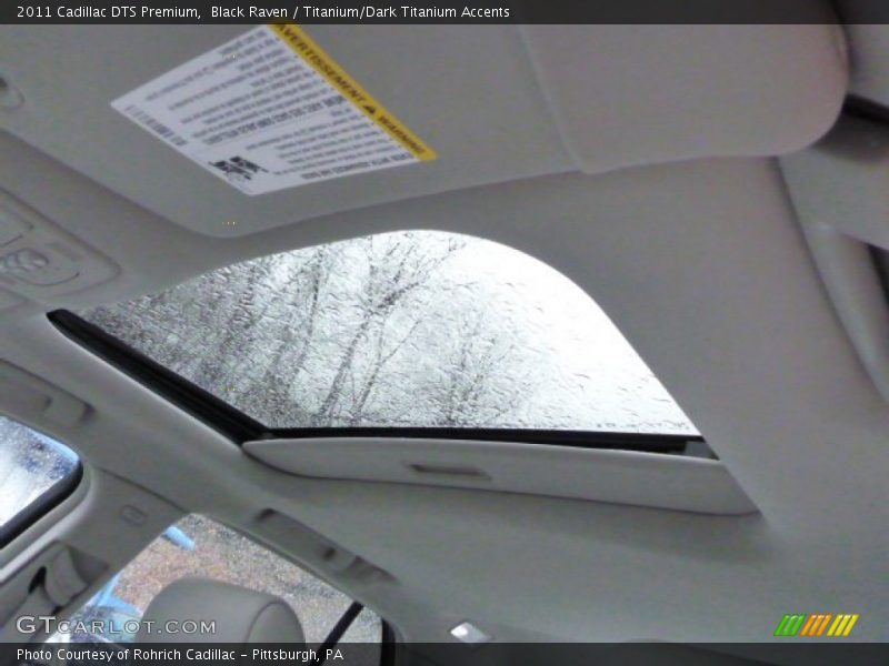 Black Raven / Titanium/Dark Titanium Accents 2011 Cadillac DTS Premium