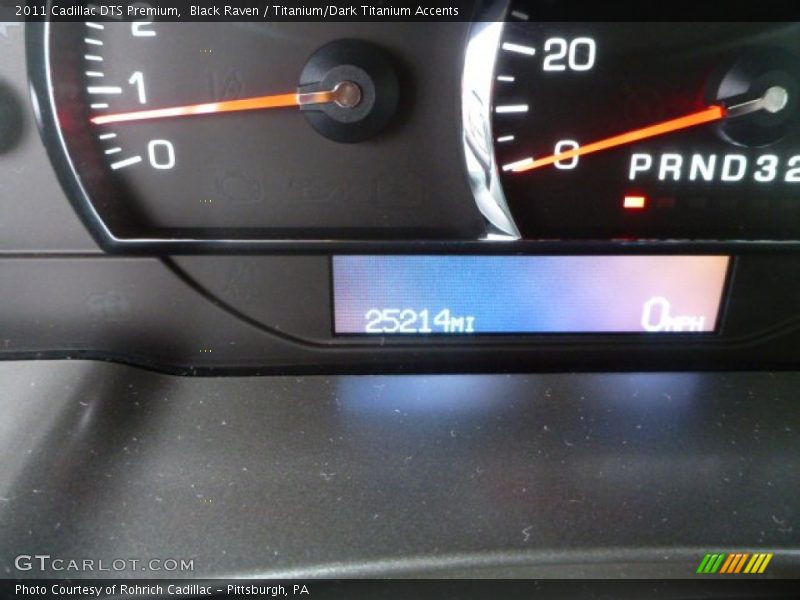 Black Raven / Titanium/Dark Titanium Accents 2011 Cadillac DTS Premium