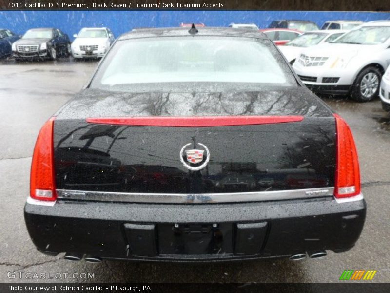 Black Raven / Titanium/Dark Titanium Accents 2011 Cadillac DTS Premium