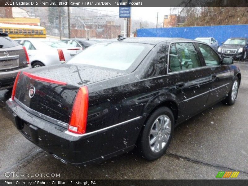 Black Raven / Titanium/Dark Titanium Accents 2011 Cadillac DTS Premium