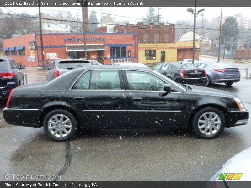 Black Raven / Titanium/Dark Titanium Accents 2011 Cadillac DTS Premium