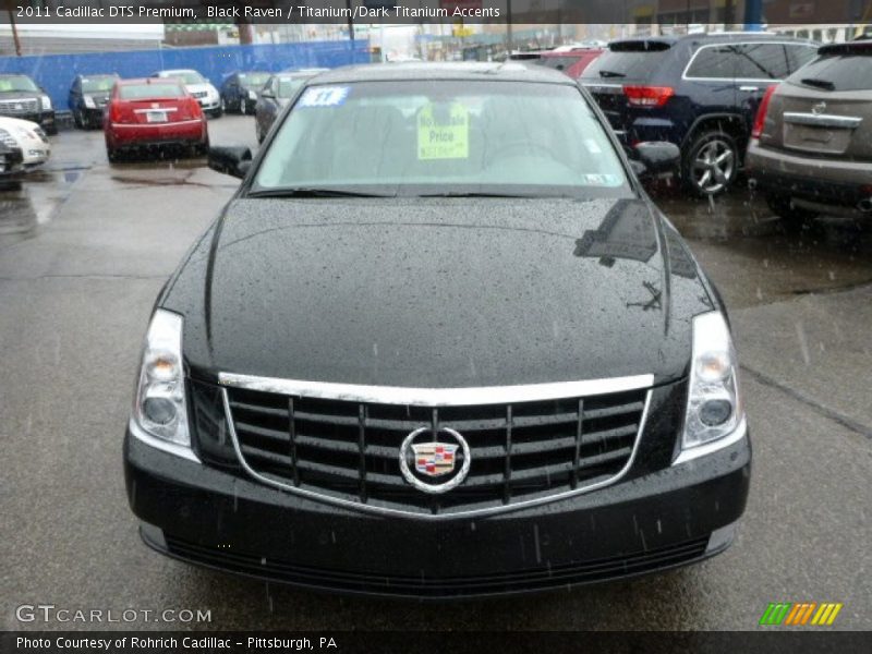 Black Raven / Titanium/Dark Titanium Accents 2011 Cadillac DTS Premium