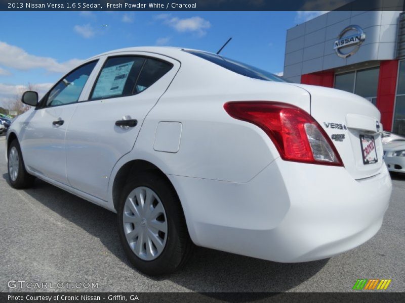 Fresh Powder White / Charcoal 2013 Nissan Versa 1.6 S Sedan