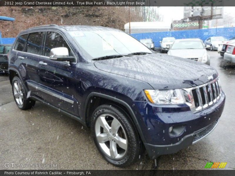 True Blue Pearl / Black/Light Frost Beige 2012 Jeep Grand Cherokee Limited 4x4