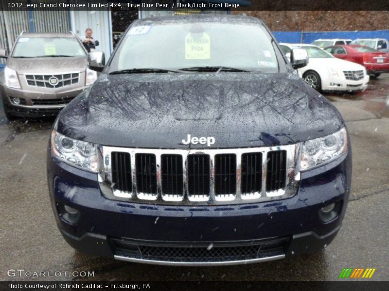 True Blue Pearl / Black/Light Frost Beige 2012 Jeep Grand Cherokee Limited 4x4