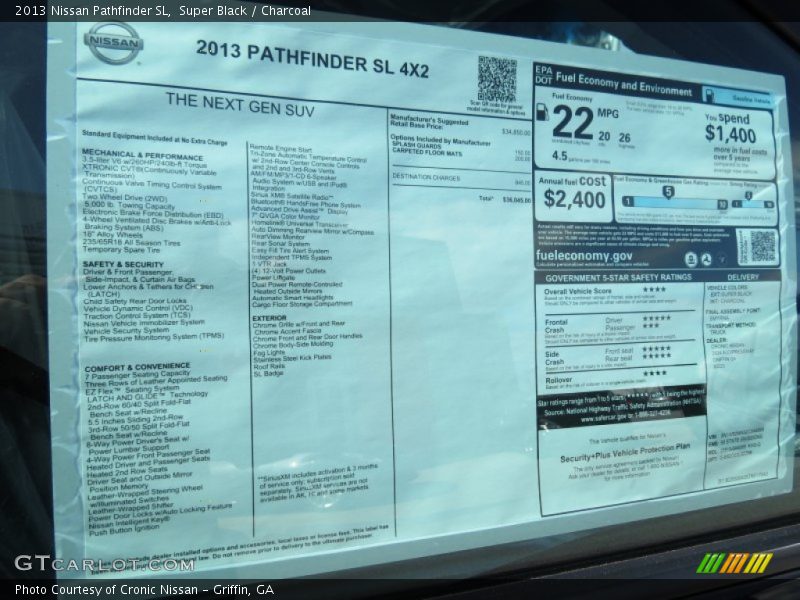 Super Black / Charcoal 2013 Nissan Pathfinder SL