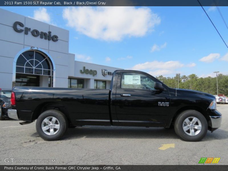 Black / Black/Diesel Gray 2013 Ram 1500 SLT Regular Cab