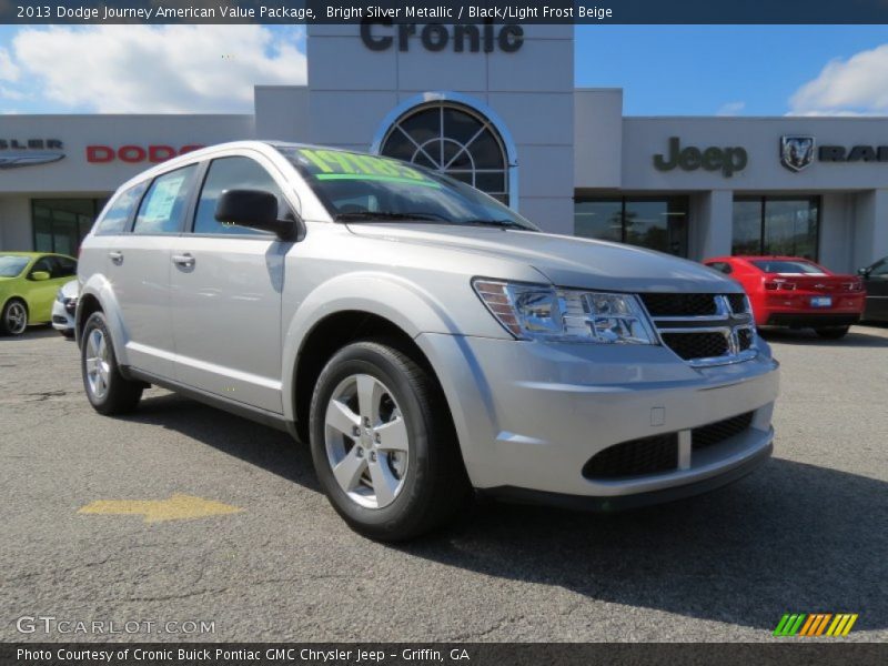 Bright Silver Metallic / Black/Light Frost Beige 2013 Dodge Journey American Value Package